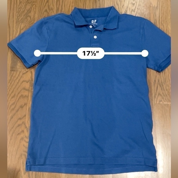 GAP Classic Fit Polo Short Sleeve blue size small S - Picture 5 of 6
